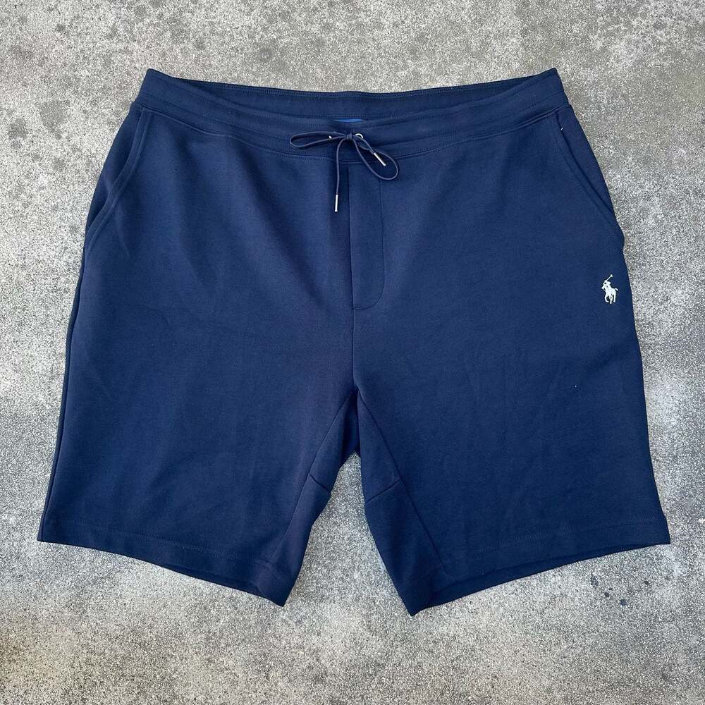 Polo Ralph Lauren Men's Navy Blue Double-Knit Tech Drawstring Sweat Shorts XL